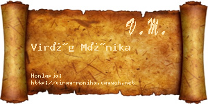 Virág Mónika névjegykártya